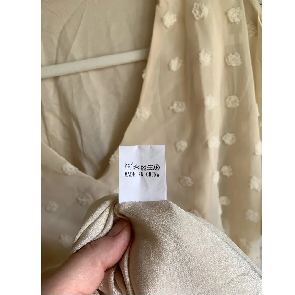 Ivory jacquard babydoll mini - Picture 3 of 8